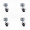 Service Caster 2 Inch Bright Chrome Metal Ball Caster - Side Mount Bracket - SCC, 4PK SCC-GR01S20-DCS-BC-71678-4-CB180-4 - alternate 1